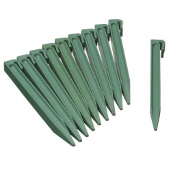 NATURE Sachet de 10 ancres pour bordure de jardin en polypropylene - H 26,7 x 1,9 x 1,8 cm - Vert