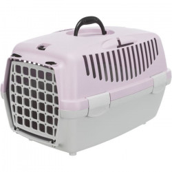 TRIXIE Box de transport Capri 1 - XS - 32 x 31 x 48 cm - Gris clair et mauve - Pour chien