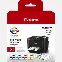 CANON Pack de 4 cartouches d'encre PGI-2500 XL grande capacité Noir/Cyan/Magenta/Jaune (PGI2500XL)