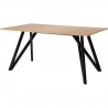 Table de séjour 6-8 personnes - Rectangulaire - Panneaux de particules - Starlight - Noir - 160 x 90 x 75 cm