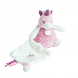 BABY NAT' Poupi et poussieres d'étoiles - Pantin avec doudou Licorne 15cm - bleu