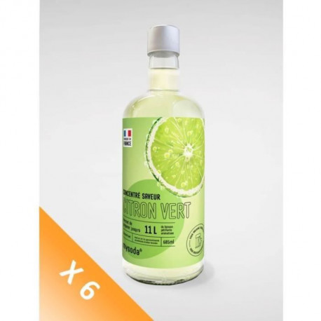 MYSODA - Lot de 6 Concentrés saveur Citron Vert 685ml