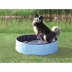 TRIXIE Piscine - Ø 80 × 20 cm - Bleu clair et bleu - Pour chien