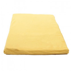 COTTON WOOD Futon Mousse déhoussable uni - 60x120x4 cm - Jaune moutarde