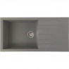 STRADOUR Evier a encastrer CUBE, en SMC GRIS BETON - 16,  1 bac, dim. 100 * 50 cm, vidage manuel