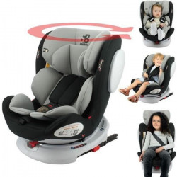 SAFETY BABY - Siege auto Seaty groupe 0/1/2/3 (0-36kg) isofix et pivotant - noir