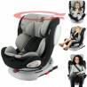 SAFETY BABY - Siege auto Seaty groupe 0/1/2/3 (0-36kg) isofix et pivotant - noir