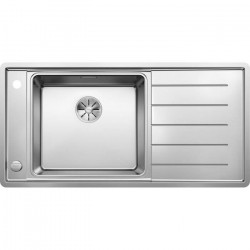 BLANCO Andano XL6S-IF - évier - Inox satiné - 1 cuve - égouttoir a droite - vidage auto - siphon inclus - cuvette Inox