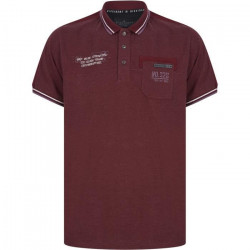 DISSIDENT Polo Piqué Rouge/Chocolat Homme