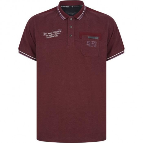 DISSIDENT Polo Piqué Rouge/Chocolat Homme