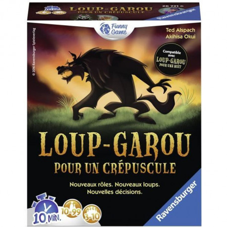 Loup-Garou pour un Crépuscule - Ravensburger - Jeu d'ambiance Enfants et Adultes - Jeu de rôle - 3 a 10 joueurs des 10 ans