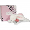 Doudou et Compagnie - Peluche Lapin  - 25 cm - Lapin Pompon Blanc/Rose - Happy Blush -   Jolie Boîte Cadeau - Happy Doudou To…