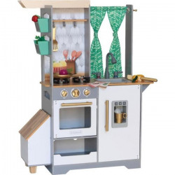 KIDKRAFT - Cuisine en bois pour enfant Terrace Garden avec accessoires, son & lumiere