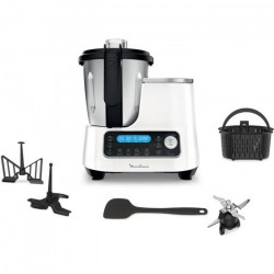 MOULINEX HF452110 Clickchef Robot cuiseur multifonction, Capacité utile 2 L, Compact, 32 fonctions, Balance intégrée, Panier …