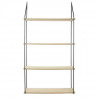 THE HOME DECO FACTORY Etagere  murale échelle - 4 Plateaux - 112X18X60 cm - Beige/Noir