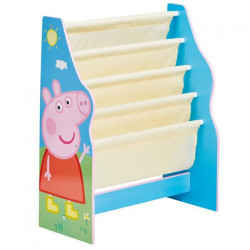 Bibliotheque Peppa Pig en MDF, compartiments en polyester. 23x51x60 cm.