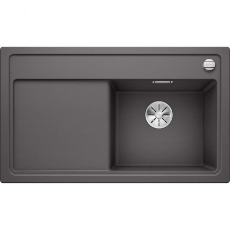 BLANCO Zenar 45S-évier - SILGRANIT - 1 cuve - égout a gauche - vidage auto - siphon inclus - planche a découper bois - gris r…