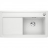 BLANCO Zenar 5S - évier - SILGRANIT - 1 cuve - égout a gauche - vidage auto - siphon inclus - planche a découper bois - blanc