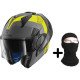 SHARK Evo One 2 Slasher Casque moto modulable + Cagoule - Mixte - Noir et jaune