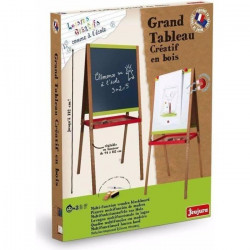 JEUJURA Grand tableau créatif en bois avec fonction dessin