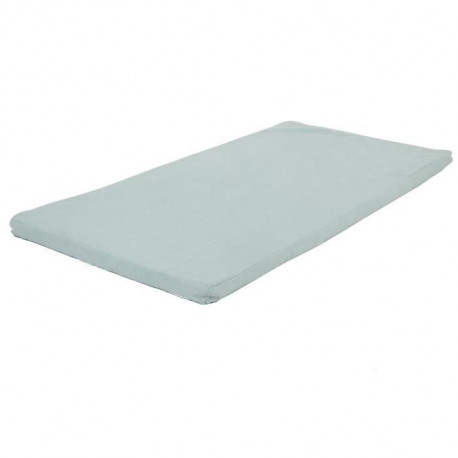 COTTON WOOD Futon Mousse déhoussable uni - 60x120x4 cm - Vert d'eau
