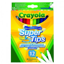 Crayola - 12 Feutres a dessiner - boîte française - Dessin