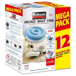 RUBSON PROMO MEGA PACK Lot de 12 recharge Aero 360 Neutre