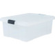 IRIS OHYAMA Lot de 3 boîtes de rangement avec fermeture clic - Power Box - SK-430 - Transparent - 43 L - 63,5 x 44,6 x 23 cm