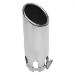 CARPOINT Embout d'échappement inox ovale - Entré Ø 30-50 mm - Sorti Ø 60 mm - Gris