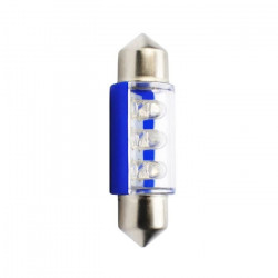 PLANET LINE Lot de 2 Ampoules LED - Navette C5W - 12 V - 0,40 W - 36 mm - Bleue