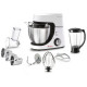 Robot Pâtissier Masterchef Gourmet - MOULINEX YY4320FG - Kit Pâtisserie, Blender, Découpe Légumes - Blanc - 8 Vitesses