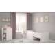 Polini - lit combine evolutif Ameli blanc/naturel de 60x120 cm a 90x190 cm