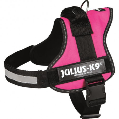 Harnais Power Julius-K9 - 0 - M-L : 58-76 cm-40 mm - Fuschia - Pour chien