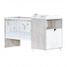 Babyprice - SCANDI GRIS - Lit Combiné Evolutif 120x60 en 90x190