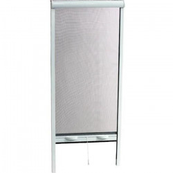 Moustiquaire de porte fenetre L160 X H220 cm en aluminium laqué blanc -  Recoupable en largeur et hauteur