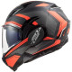 Casque modulable LS2 Valiant II Revo titanium orange + cagoule