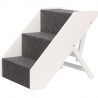 TRIXIE Escalier - 40 x 67 cm - Réglable en hauteur - Blanc - Pour chien