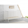 TANUKI Lit a barreaux 60x120 cm - 100% Hetre - Blanc