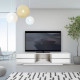 Meuble TV Design RIO -MDF- Blanc  - L 160 x P 40 x H 36 cm