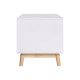 MARS Meuble TV - Blanc - L 116 x P 40 x H 42 cm