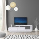 Meuble TV Style contemporain VENASSA -Panneaux alvéolaires- Blanc  - 2 tiroirs- L 160 x P 39 x H 45 cm