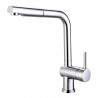 ROUSSEAU Robinet mitigeur de cuisine Matsouko - Avec douchette - Gris chromé