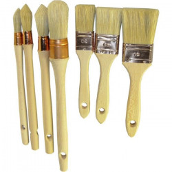 Lot de 7 brosses professionnelles en bois FSC, NESPOLI