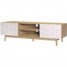 Meuble TV Style sandinave GARDENIA -Panneaux de particules et MDF - Bois avec motifs  - 160 x 45 x 45 cm