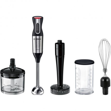 BOSCH - Mixeur plongeant ErgoMixx Style - 1000 W - 12 vitesses + turbo - pied inox 4 lames aiguisées - Bol mixeur avec couvercle