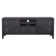 Meuble TV avec 2 grandes portes 1 petite porte 1 espace de stockage - En métal - MODULO