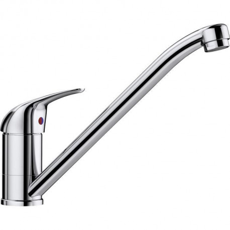 Mitigeur, robinet cuisine, bec droit orientable 360ø, BLANCO VITIS, chromé, robinetterie norme NF