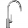 Mitigeur, robinet cuisine, bec col de cygne orientable 360ø, BLANCO CANDOR, inox brossé massif, robinetterie cartouche céramique