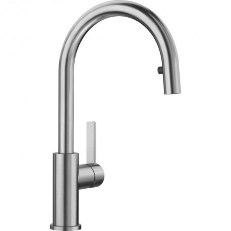 Mitigeur cuisine, bec orientable 190ø, douchette extractible BLANCO CANDOR-S, inox brossé massif, robinetterie cartouche céra…