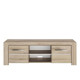 GAMI Meuble TV 2 tiroirs - Décor chene - L 160 x P 45 x H 50 cmOLERON